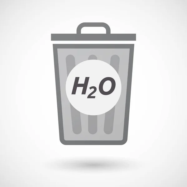 Geïsoleerde Prullenbak met de tekst H2o — Stockvector