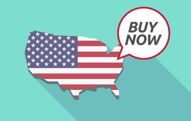 Uzun gölge ABD harita metinle şimdi satın alın