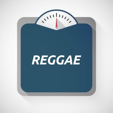 İzole ağırlık ölçek Reggae metinle