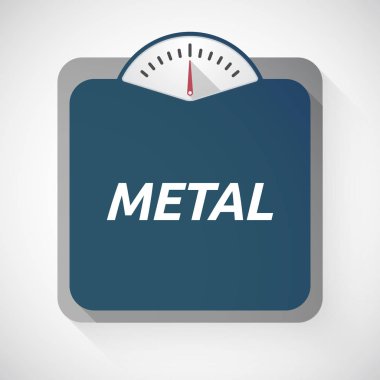 İzole ağırlık ölçek metin Metal ile