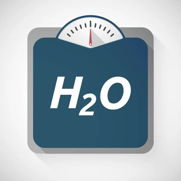 Balança de peso isolada com o texto H2O — Vetor de Stock