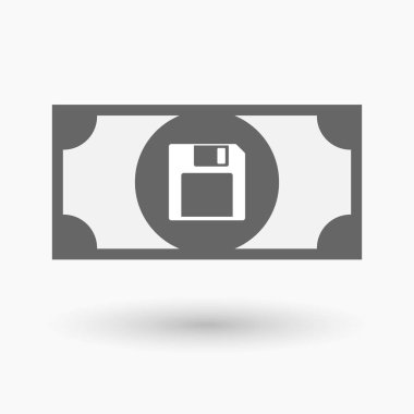 İzole banknot ile yumuşak ve sarkık yuvarlak yüzey