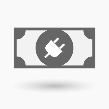 Bir fiş ile izole banknot