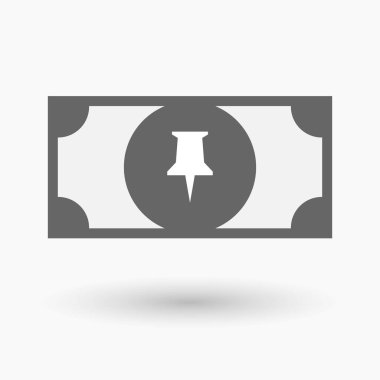 Bir iğneye ile izole banknot