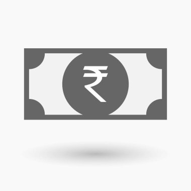 İzole banknot Rupisi işaretiyle