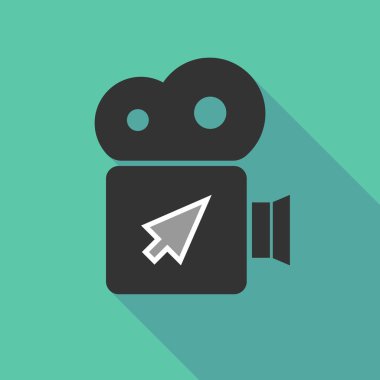 Uzun gölge sinema kamera ile bir imleç