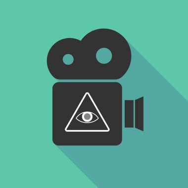 Uzun gölge sinema kamera ile bütün bir gören göz