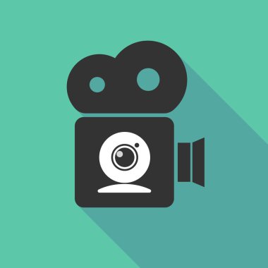 Uzun gölge sinema kamera ile bir web kamerası