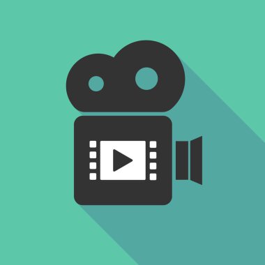 Uzun gölge sinema kamera Multimedya işaretiyle