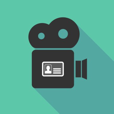 Uzun gölge sinema kamerayla kimlik kartı