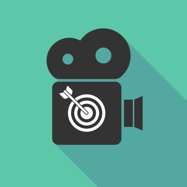 Uzun gölge sinema kamerasıyla dart tahtası