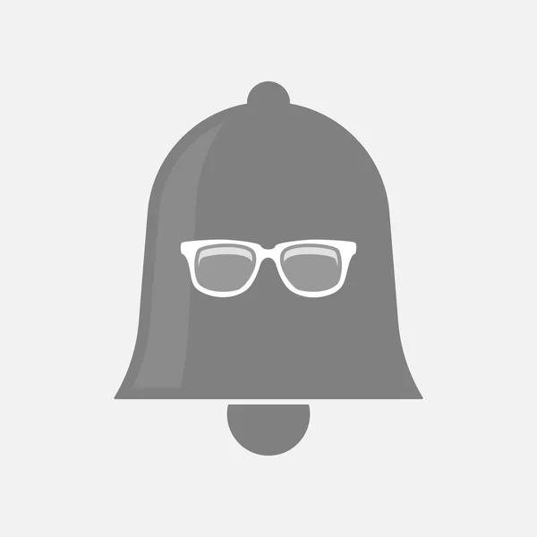 Campana isolata con occhiali — Vettoriale Stock