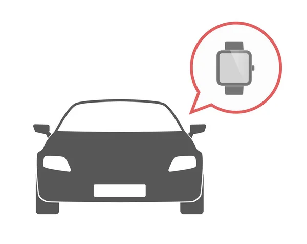 Coche aislado con un reloj inteligente — Archivo Imágenes Vectoriales