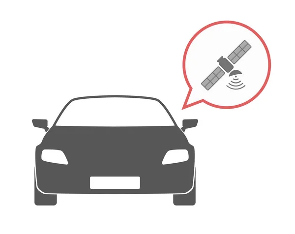Isolerade bil med en satellit — Stock vektor