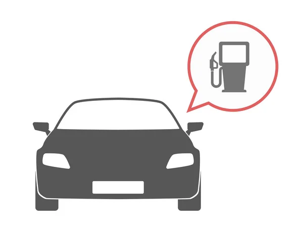 Coche aislado con gasolinera — Archivo Imágenes Vectoriales