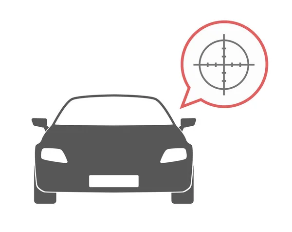 Izolované auto s crosshair — Stockový vektor