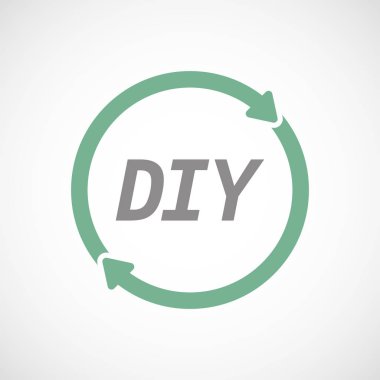Metin DIY işaretiyle izole yeniden