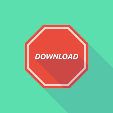 Uzun gölge stop sinyali ile metin indir