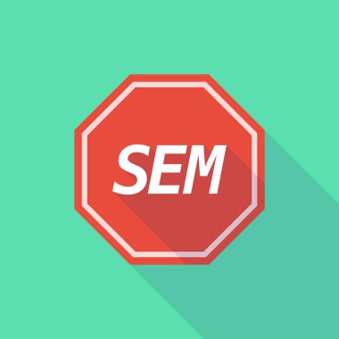 Uzun gölge stop sinyali Sem metinle