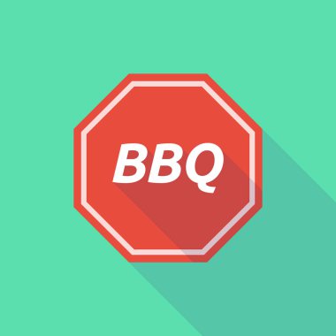 Uzun gölge stop sinyali Barbekü metinle