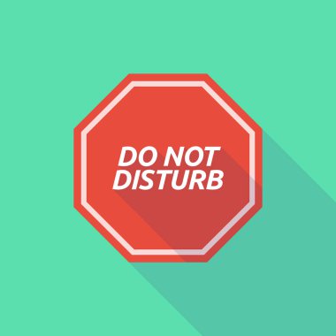 Uzun gölge stop sinyali ile metin rahatsız etmeyin