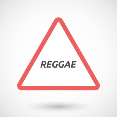 Reggae metinle izole uyarı sinyali