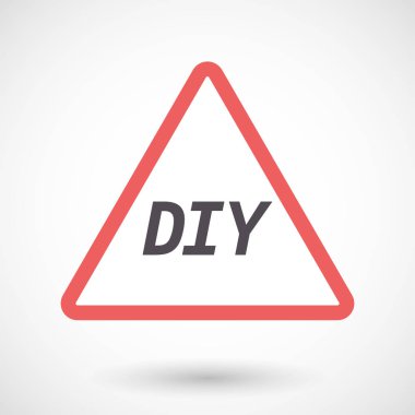 DIY metinle izole uyarı sinyali