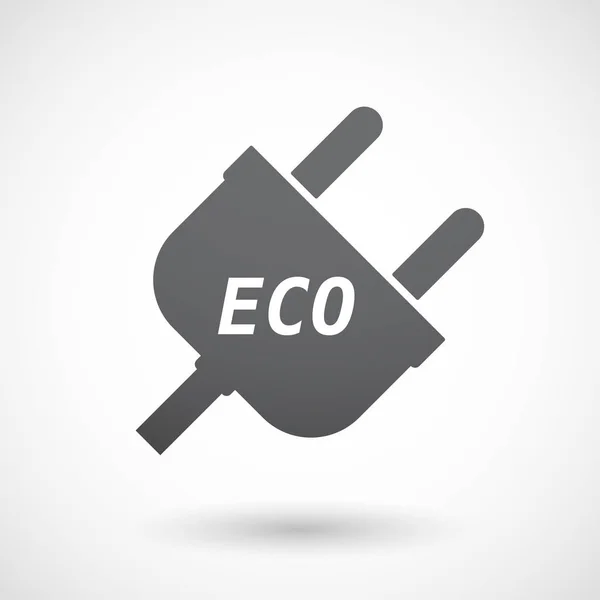 Isolerade plug med texten Eco — Stock vektor