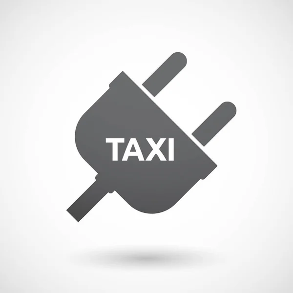 Plugue isolado com o texto TAXI — Vetor de Stock