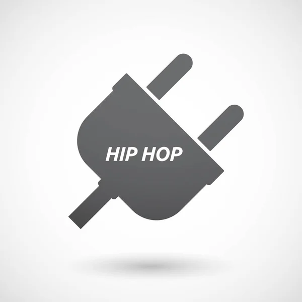Geïsoleerde plug met de tekst Hip Hop — Stockvector