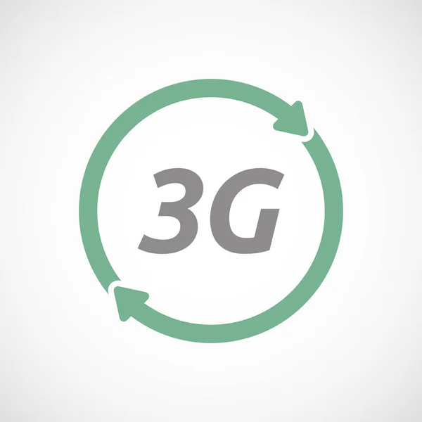 Sinal de reutilização isolado com o texto 3G —  Vetores de Stock