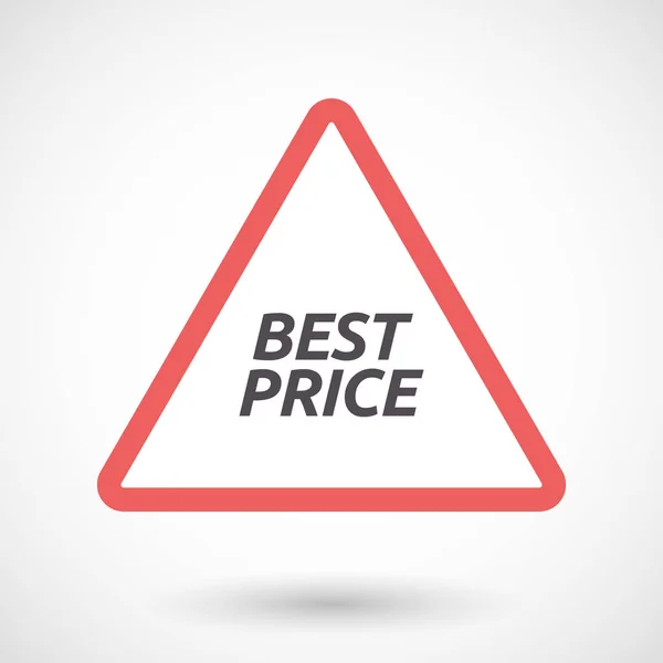 En iyi fiyat metinle izole uyarı sinyali — Stok Vektör