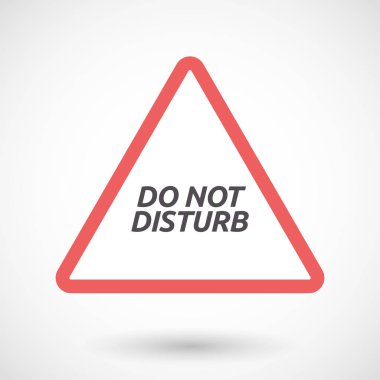 Rahatsız etmeyin metinle izole uyarı sinyali