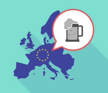 Bir bira kavanoz simgesiyle AB harita Haritası