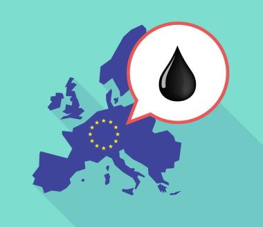 Bir yağ damla simgesiyle AB harita Haritası