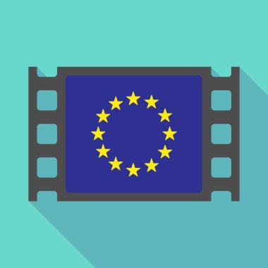 Uzun gölge çerçeve AB bayrağı yıldız ile