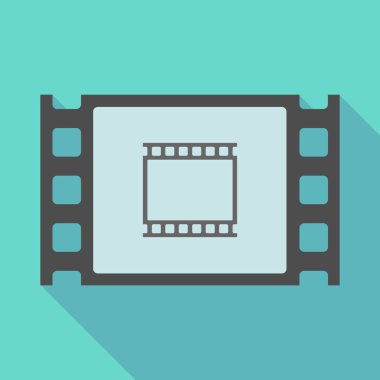 Uzun gölge çerçeve fotoğraf 35mm film şeridi ile