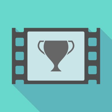 Uzun gölge çerçeve ile bir ödül Kupası