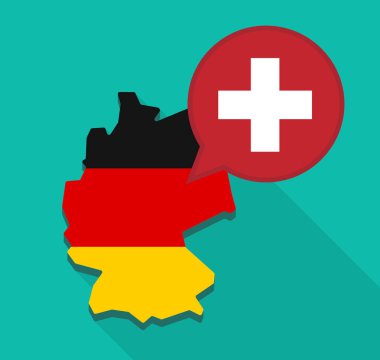 İsviçre bayrağı ile Almanya Haritası