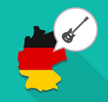 Bir elektro gitar ile Almanya Haritası
