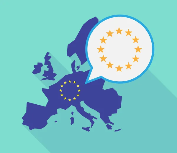 Mapa do mapa da UE com as estrelas da bandeira da UE — Vetor de Stock