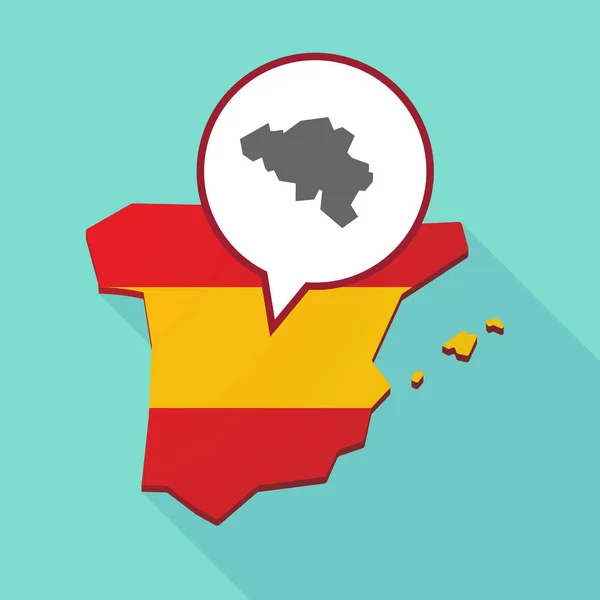 Térkép-Spanyolország-Belgium térképe — Stock Vector