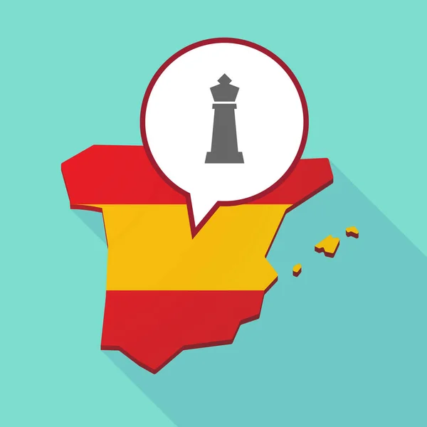 Térkép-Spanyolország-egy király sakk figura — Stock Vector