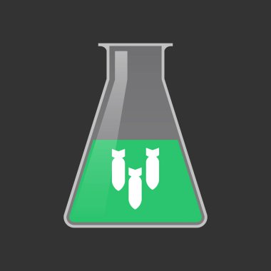 Üç bomba düşme ile izole tüp