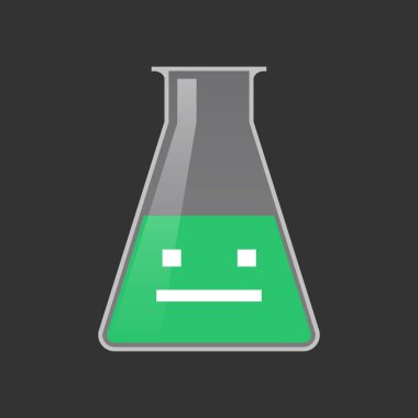 Duygusuz metin yüzü olan izole tüp