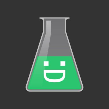 Gülen metin yüzü olan izole tüp