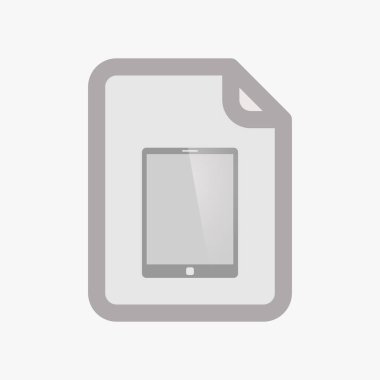 Bir tablet bilgisayar ile izole belge