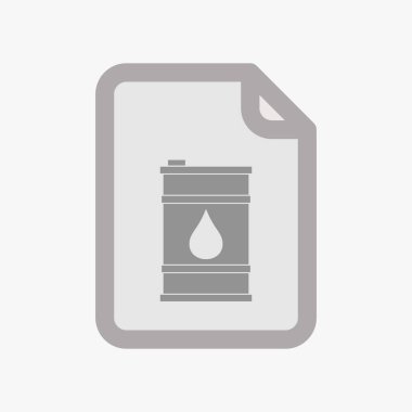 Bir varil petrol ile izole belge