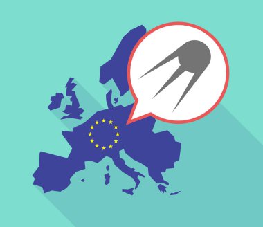 Uzun gölge AB harita vintage bir uydu