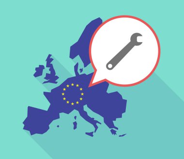 Uzun bir anahtar ile gölge AB harita